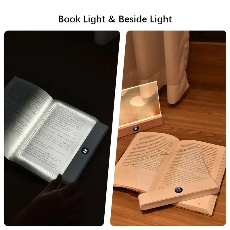 LED Flat Panel Night Vision Reading Light Eye Protection Reading Light Usb Charging Student Night Reading Lamp Book Lamp Indoor