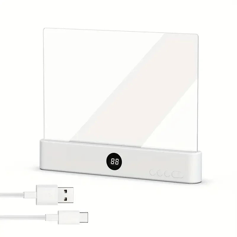 LED Flat Panel Night Vision Reading Light Eye Protection Reading Light Usb Charging Student Night Reading Lamp Book Lamp Indoor