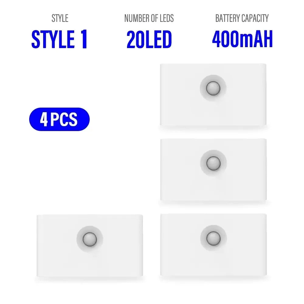 Mini Motion Sensor Night Light | Wireless USB Rechargeable LED Wall Light for Bedroom, Hallway & Cabinet