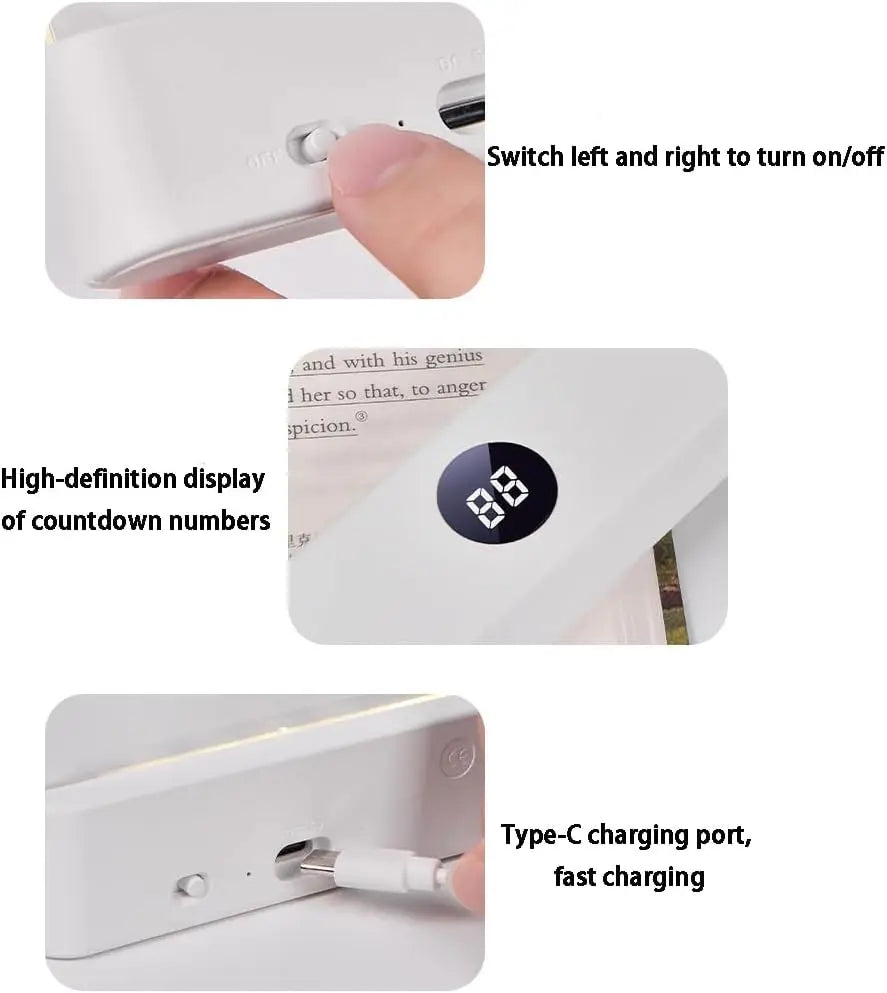 LED Flat Panel Night Vision Reading Light Eye Protection Reading Light Usb Charging Student Night Reading Lamp Book Lamp Indoor
